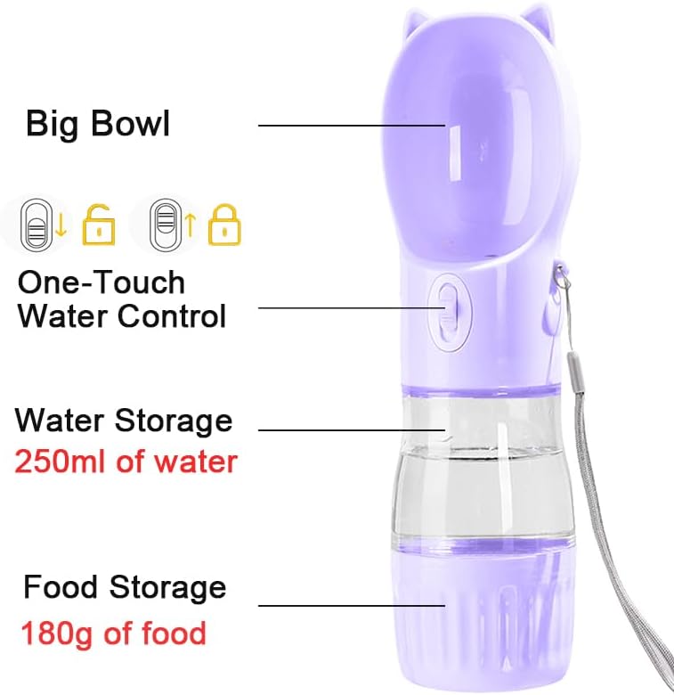 2-in-1 Portable Dog Water Bottle